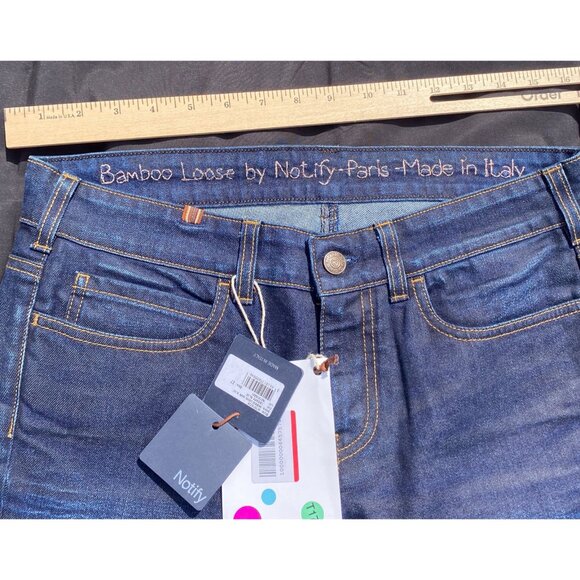 Atelier Notify Bamboo Loose Dark Blue Women's Jeans‎ 27 NWT - Picture 3 of 5